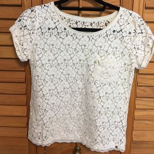 Flower lace shirt